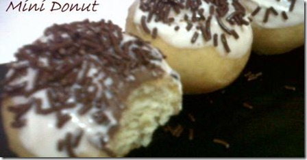 Cara membuat Mini Donat Coklat