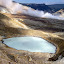 Looking down on the crater lake