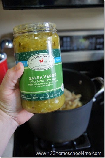 You can use pre made salsa verde or make your own You can use pre made salsa verde or make your own