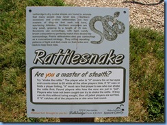 1652 Alberta Lethbridge - Indian Battle Park - rattlesnake sculpture sign 1652 Alberta Lethbridge - Indian Battle Park - rattlesnake sculpture sign