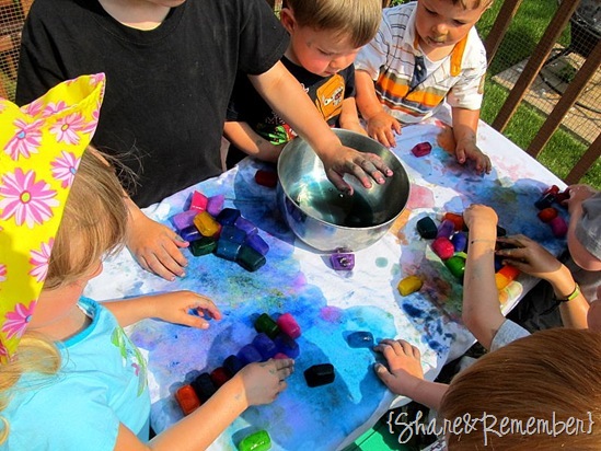 Rainbow Ice Cube Painting 