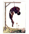 A Negro Hung Alive By The Ribs To A Gallows