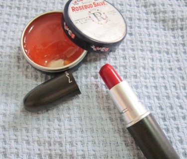 rosebud salve, mac russian red, bitsandtreats