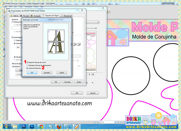 como ampliar moldes de patchwork