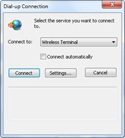 Jendela Dial-up Connection yang otomatis muncul di Windows 7