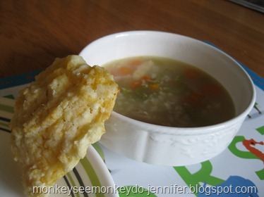 chicken rice soup and cheddar biscuit (1)