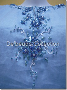Jahitan sequins berkelopak bunga bersama mutiara DSCN9946