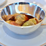 Ravioles potagères, consommé végétal