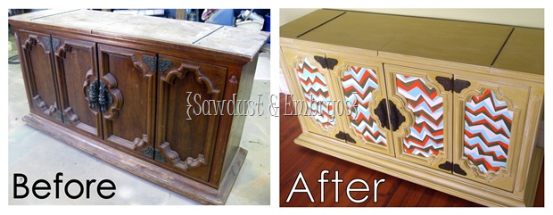 Before and After Buffet (Zigzag Painting Technique)