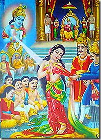 Krishna saving Draupadi