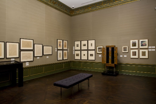 The third gallery of the second floor shows provocative sketches by various artists.