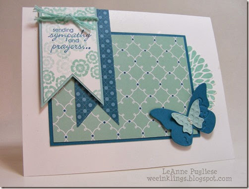 LeAnne Pugliese WeeInklings Sympathy Petite Pairs Butterfly Stampin Up