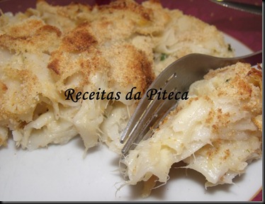 Massa de bacalhau no forno- comer Massa de bacalhau no forno- comer