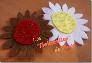 Margaritas de fieltro Margaritas de fieltro