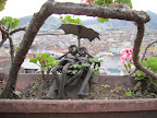 Around the terrace are little metal sculptures - this one was tucked away in a pot plant.