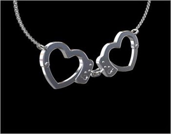 925-Sterling-Silver-Police-Handcuffs-Pendant-P1341WPP