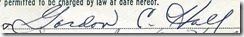 HALL_Gordon_signature on installment note_Feb 1958_SanDiegoCalifornia