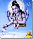 Lord Shiva dropping flowers
