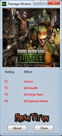 Teenage Mutant Ninja Turtles Out of the Shadows v1.0  3 Trainer
