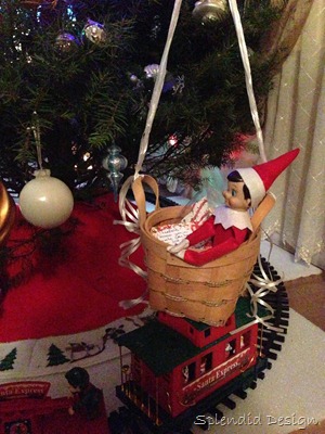 Elf on the Shelf with Balloons