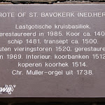 DSC00937.JPG - 2.06.2013.  Haarlem -Grote Markt; Grote Sint Bavokerk (XV - XVI w); tablica informacyjna