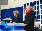 Karen and Jon M. Huntsman, Sr. welcome guests