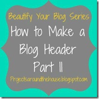 how to make a blog header II