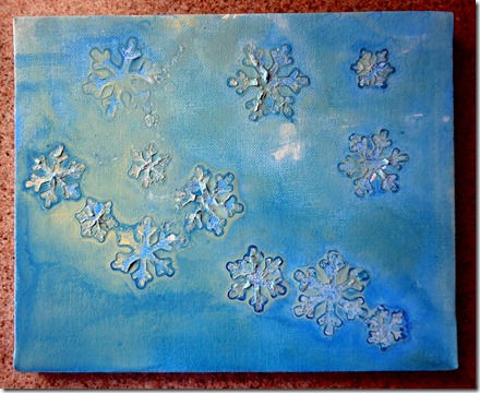 snow flake canvas