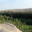 Turfan - Ruines de Jiaohe vue sur vallée et montagne