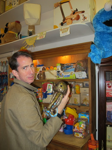He is so cute. I loved that he was metallic and blue.