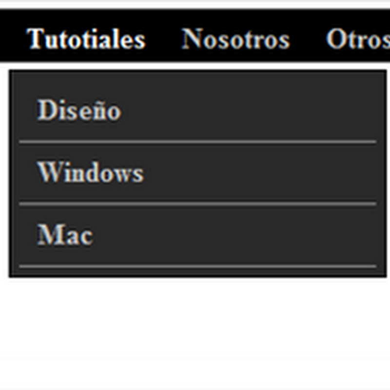 Crear un menú desplegable muy básico con jQuery