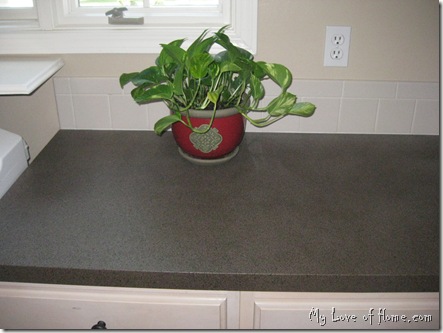 spray paint laminate, red potted plant