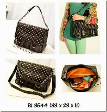 BI 3544 (199.000) - Material PU Leather Bottom Width 33 Cm Height 23 Cm Thickness 11 Cm Weight 0.9
