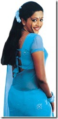 gopika in blue saree