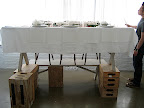 We raised our peony table up on appleboxes for a shot we did with the windows blown out to just wisps of white.