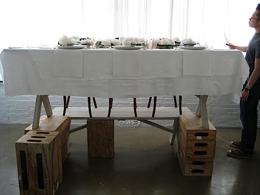 We raised our peony table up on appleboxes for a shot we did with the windows blown out to just wisps of white.