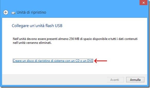 Windows 8 creare disco di ripristino su unità USB o su CD o DVD Windows 8 creare disco di ripristino su unità USB o su CD o DVD