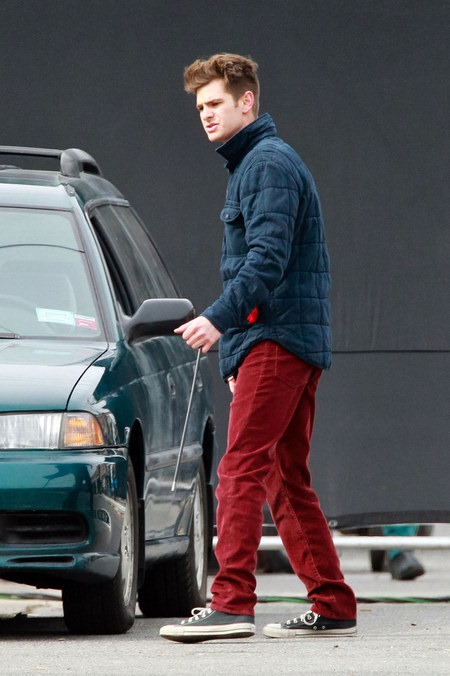 Mary Jane Meets Peter Parker in The Amazing Spider-Man 2 Set Footage 02