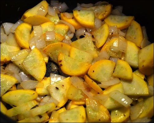 saute squash and onion