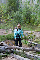 Wayfarer Julie Johnson on the trail in, Santa Fe, New Mexico