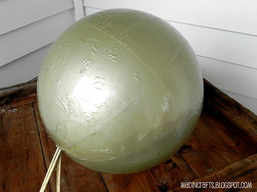 spray painted globe