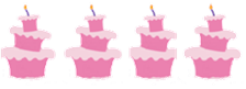 Four Un-birthday cakes