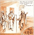 "Abide with us" from The Coulered Picture Bible for Children" "Abide with us."