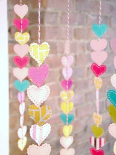 paper punch heart mobile at the haystack needle online
