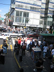 As we get downtown near the Zocalo, foot traffic increases considerably!