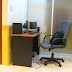 Home Office -- desktop, laptop (on top of chair) and printer