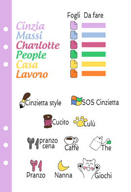 codice colori cinzietta codice colori cinzietta