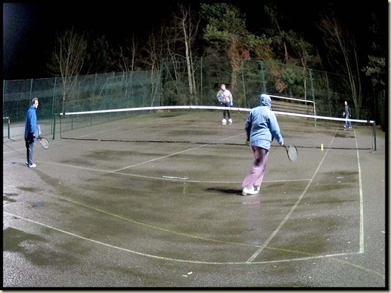 Floodlit tennis
