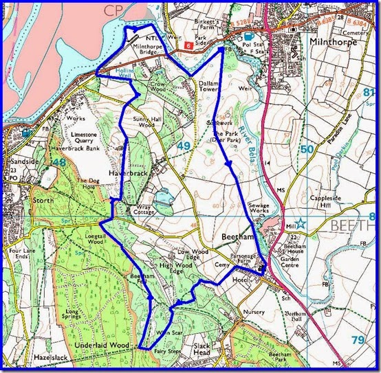 Our route - 8km, 200 metres ascent, taking 2 hours 2099route