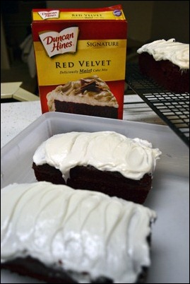 red velvet cake iced